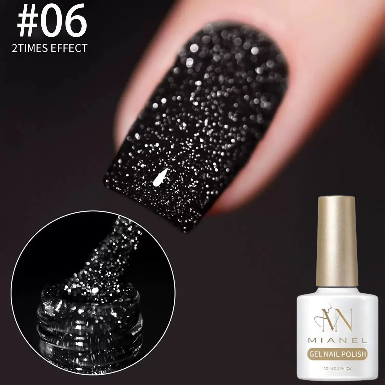 MIANEL Autumn Gel Nail Polish Adhesive Burst Flash Broken Diamond Halloween Christmas Nails Art Kit for Professional Use