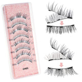1/2 Pair Reusable Magnetic Eyelashes Tweezers Set Faux Mink Lashes Handmade 3D Natural False Eyelashes and Magnetic Tweezers Set