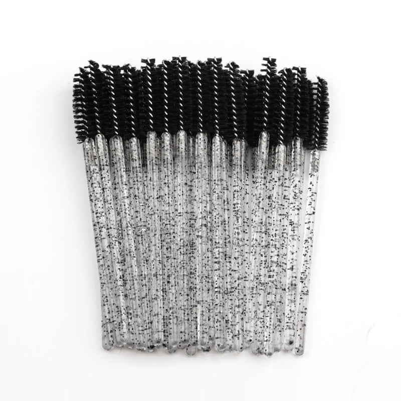 25/50/100 Pcs Eyelash Brushes Mascara Wands Eyelash Makeup Brush Spoolies for Eyebrow Eye Lash Extension Removing Beauty Tools