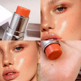 Waterproof Brighten Face Highlighter Blush Stick Makeup Glitter Corrector Contour Illuminator Shimmer Rouge Stick Cream Cosmetic