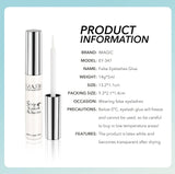 IMAGIC 5ml False Eyelash Extension Glue Waterproof Fast Dry Long Lasting Strong No Irritation Transparent Eyelash Primer Tools
