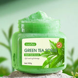 350g Sadoer Green Tea Body Scrub, Cleanses the Skin, Deeply Exfoliates, Makes the Skin Soft, Smooth, and Elastic, Bath Products