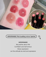 HERORANGE Push-button Mirror Lipstick Moisturizing Long-lasting Lip Glaze Lipstick