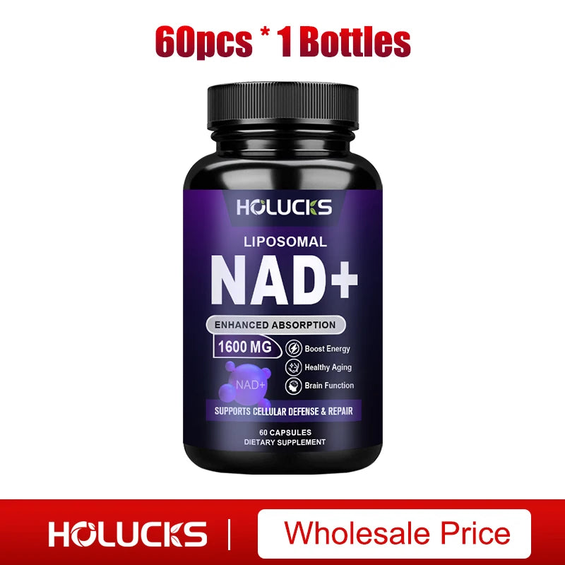 NAD+ Supplement - with Resveratrol, Enhances Cellular Vitality, Cell Repair, Anti-Aging, Antioxidant, Improves Energy, Focus