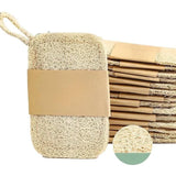 6pcs Natural Loofah Exfoliating Sponges - Gentle Body Scrubber for Shower & Bath, Bamboo Fiber Cleaning Pads 2042