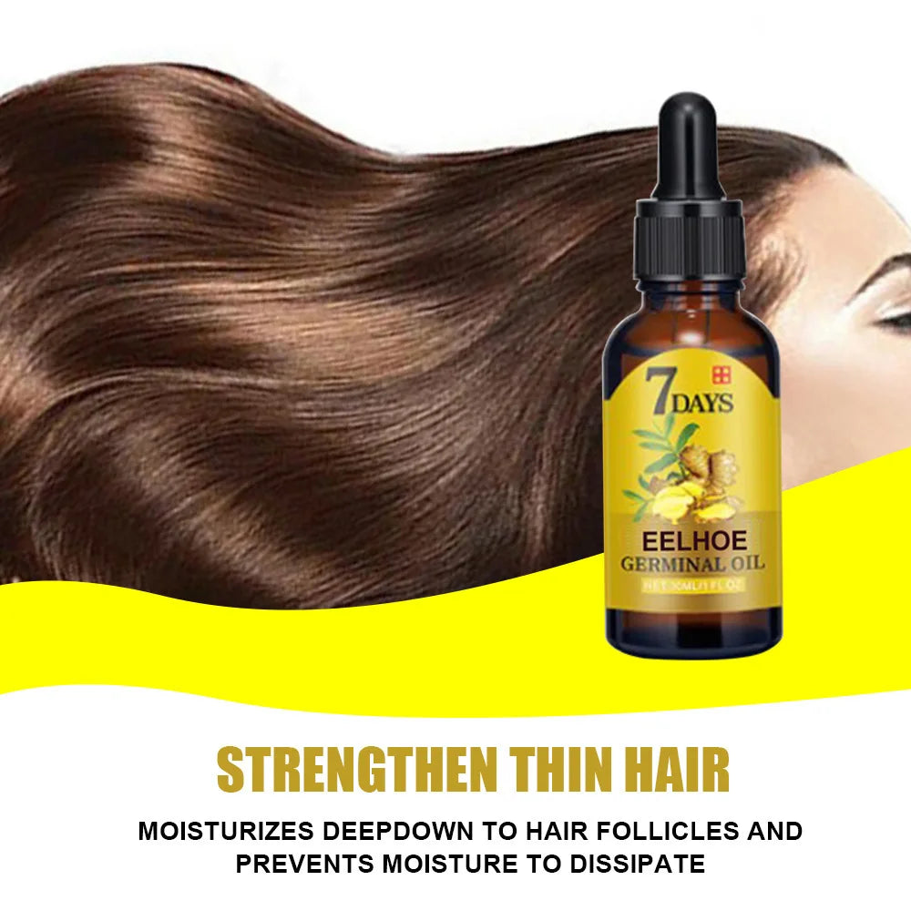EELHOE Ginger Oil for Hair Growth Smooth Split Ends in Hair Strengthener Dense Prevent Hair Loss Woman Ginger Essential Oil 40ml