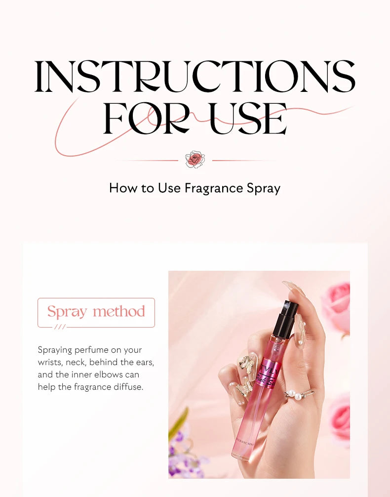 Alcohol-Free Women's Fragrance Gift Set 5Pcs Long-Lasting Fresh Scent Body Spray