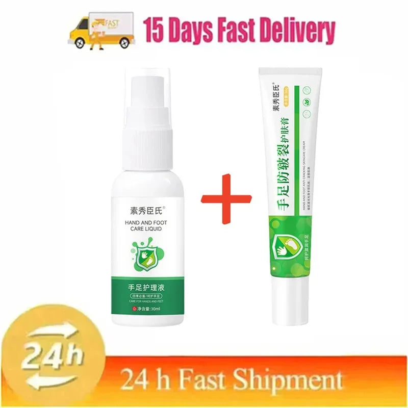 Herbal Anti Crack Foot Cream Spray Heel Cracking Repair Products Exfoliation Dead Skin Removal Softening Moisturize Smooth Care