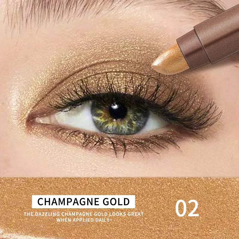 Double-ended Eyeshadow Pen Eyeliner Multiuse Shimmer Shadow Pearlescent Glitter Brightening Longlasting Waterproof Sweat-proof