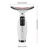 Portable 7 Colors LED Light Therapy Face Neck Massager 3 Gears Adjustable Gentle Vibration Anti Wrinkle Skin Tightening Lifting