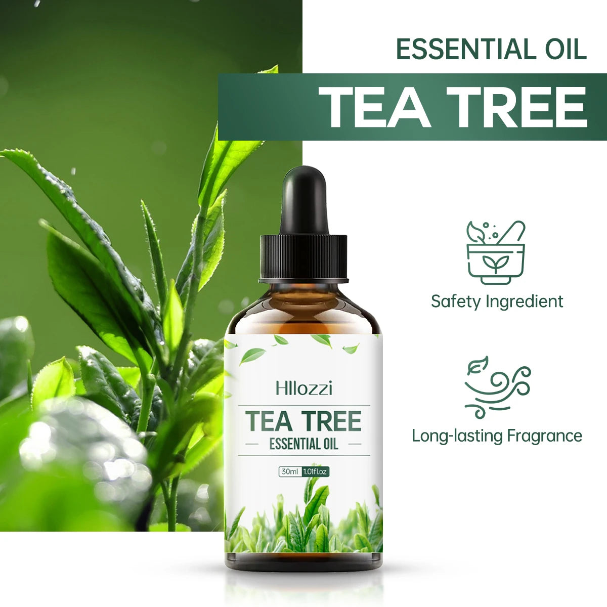 100ml/60ml/30ml tea tree essential oil for body care, hair care, facial care, hydration, aromatherapy, humidifier Aromatherapy