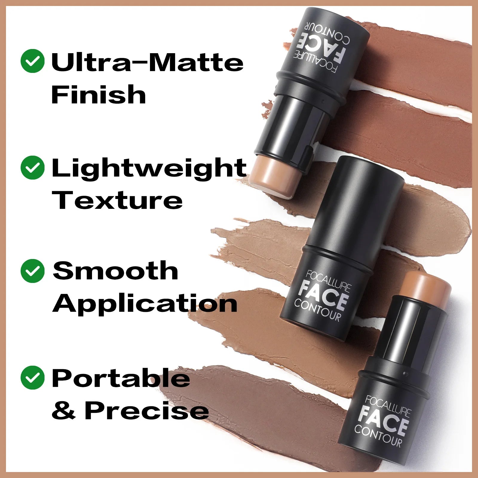 Wholesale FOCALLURE Bronzer Highlighter Stick Waterproof Body Face Contour Corrector Illuminator Cream For Women's Makeup