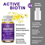 Free Sipping Biotin & Collagen Supplement Nails,Shiny Hair,  Skin,Vegetarian Capsules Beauty Health