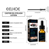 Castor Oil Eyelash Growth Serum for Men Women Thicker Eyelashes Nourishing Hair Follicles Natural Strengthen Lash Growth Serum