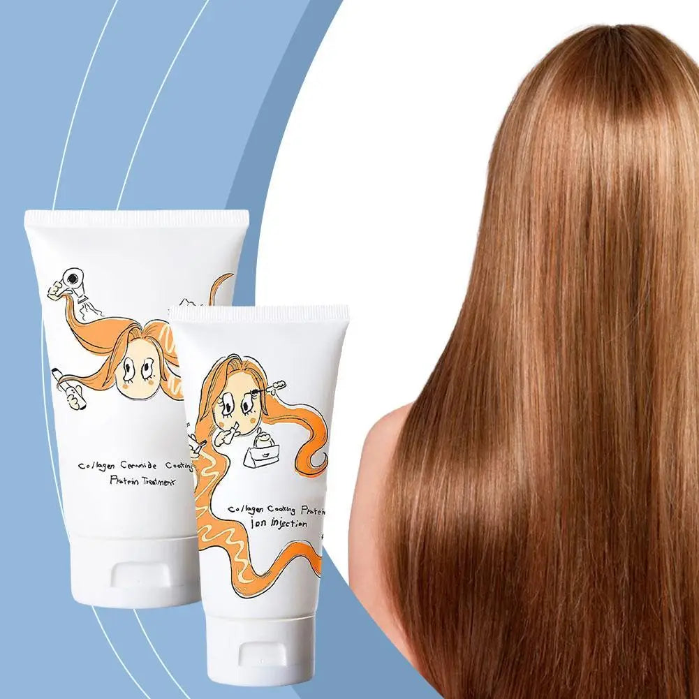 Collagen Coating Hair Conditioner Treatment Damaged Hair Revitalize Hair Straighten Soft Smooth Moisturize Keratin Hair Mask