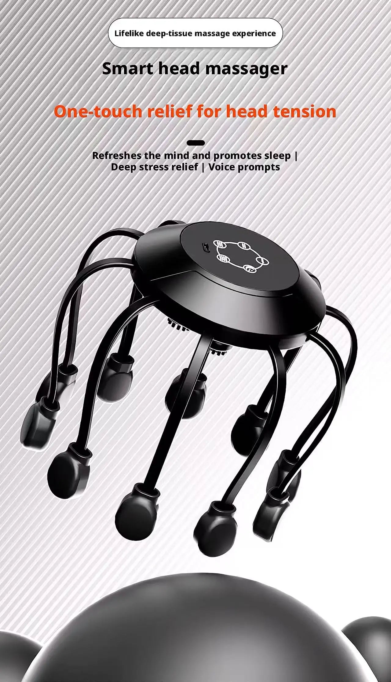 Electric Octopus Head Massager 10/14 Claws Smart Scalp Massage Device Relax Stress Relief Deep Tissue Home Head Spa Massager