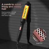 PTC Heated Curling Iron Brush 32mm Thermal Round Brush Anti Scald Hair Styler Volumizing Curler for Home Salon Use