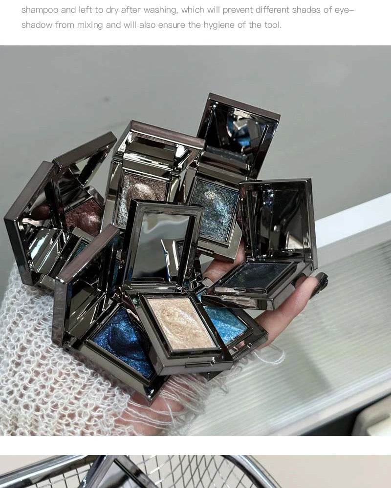 Metallic Glitter Pearlescent Eyeshadow Cream Chameleon Sparkling Mashed Potato EyeShadow Shimmer Brightening Highlighter