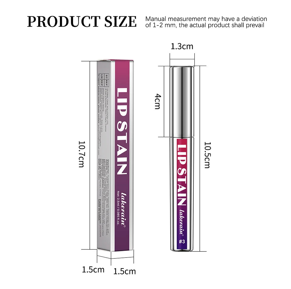 Peel Off Lip Stain Reveal Long Lasting Waterproof Pink Lip Tint Transfer Proof Non-stick Cup Natural Lip Stain Women's Cosmetics