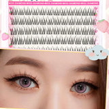 Easy-To-Adhesive False Eyelashes Set, Thick Cartoon Style with Natural Appearance, Suitable for Beginners, Thick and Fluffy, Rea