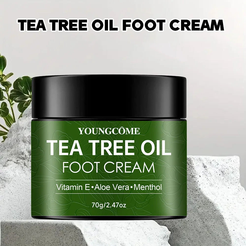 Tea Tree Foot Cream for Heel Dry Skin Care Exfoliate Dead Skin Soften Hydrate Moisturize Smooth Rough Skin Daily Foot Care Lotio