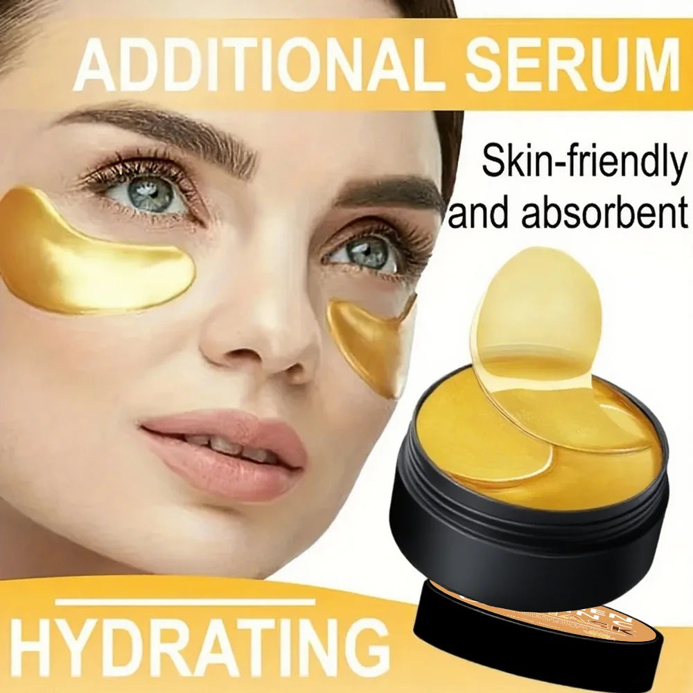 YUITIKUE Collagen Vitamin Eye Mask 6x with Extra Serum - Skin-Friendly & Fast Absorbing, Deep Hydrating Care, 90g Jar