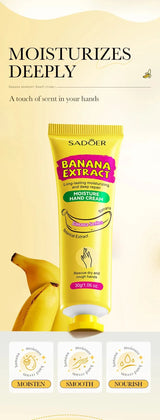 3/5Pcs Sadoer Banana Hand Cream Anti-Drying Crack Moisturizing Brightening Repairing Hand Creams for Hands Skin Care