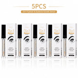 2 In 1 Eyelash Eyebrow Growth Serum Fast Lash & Brow Enhancer Fuller Looking Brows Longer Lashes Daily Care Formula Lash Booster