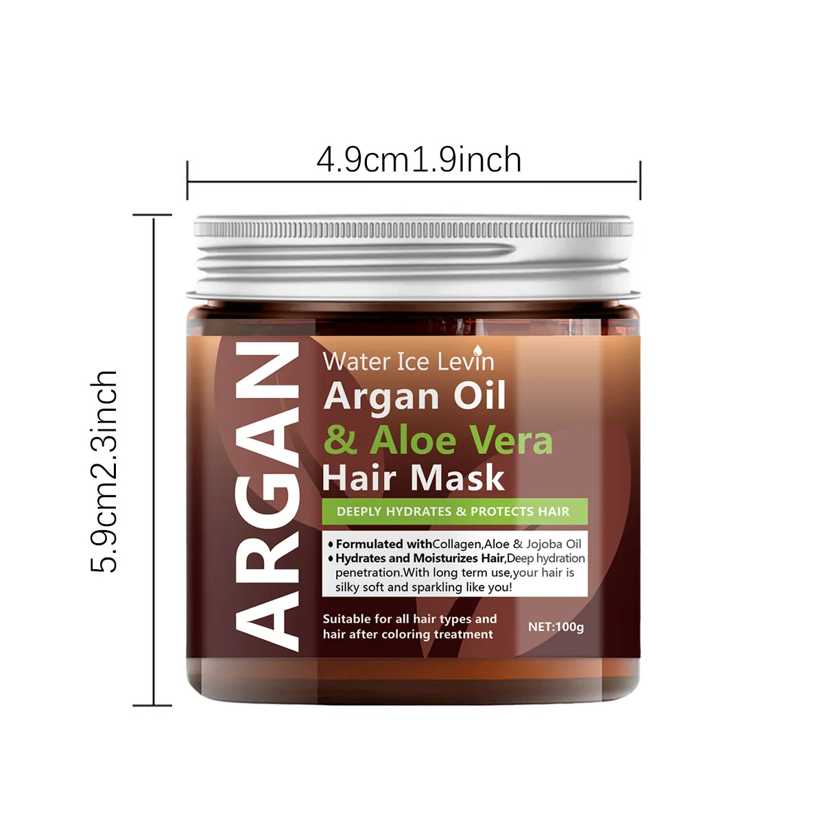 Argan Oil & Aloe Vera Hair Mask Collagen Keratin Treatment Hairs Conditioner Hair Essential Oil Nourishing for Dry Damaged