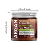 Argan Oil & Aloe Vera Hair Mask Collagen Keratin Treatment Hairs Conditioner Hair Essential Oil Nourishing for Dry Damaged