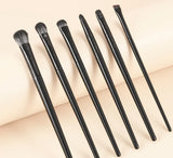6PCS Eyes Makeup Brushes Set Professional Soft Contouring Eyeshadow Eyeliner Eyebrow Brush Women Facial Beauty Cosmetic Tool