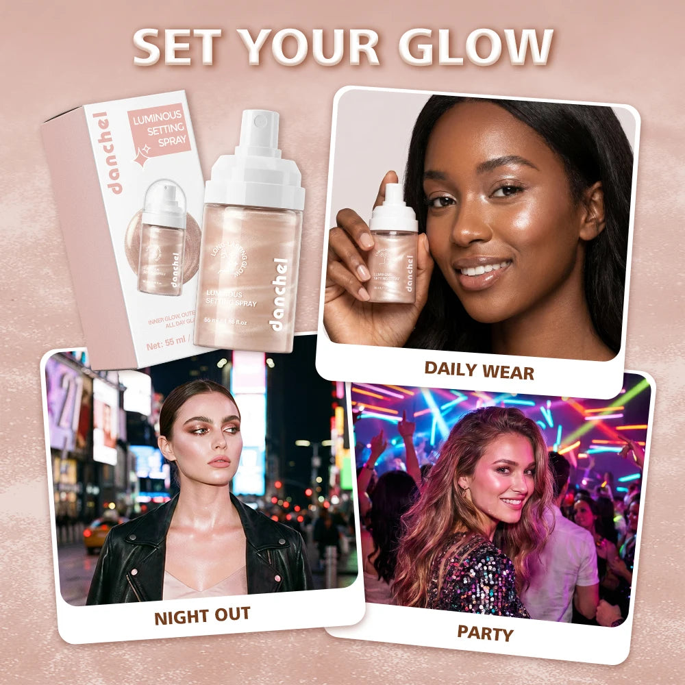 Luminous Setting Spray Instantly Boosts Skin Dewy Plump-looking Lasting Hydration Face Makeup Blends Seamlessly Natural Finish