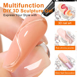 10ml 3D Nail Art Gel - DIY Designs,Waterproof Sculpting gel，Waterproof Nail Art Design Gel for Intricate Carvings & Shapes