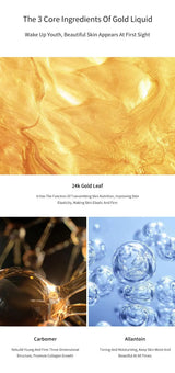 Soluble Face Lifting Threads Collagen Facial Essence Protein Peptide Gold Silk Wire Face Serum for Anti-Aging Firming Skin