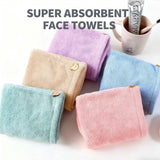 Ultra-Absorbent Coral Fleece Hair Towel Wraps with Button Closure - Quick-Dry, Soft, and Stylish Hair Drying Caps for Women