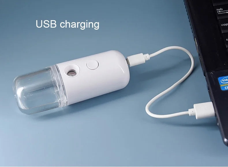 Nano Facial Mister Sprayer Portable Face Nano Mister for Eyelash USB Handy Skin Care Machine for Face Hydrating, Daily Makeup
