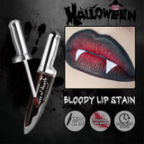 2Pcs Matte Bloody Lip Stain Long-Lasting Water-Resistant Liquid Lipstick Gothic Vampire Halloween Party Lip Tint Cosmetics