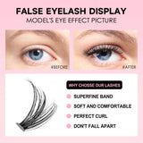 DIY Lashes Extension Kit Eyelashes 200 PCS Clusters Lash Bond and Seal Makeup Tools for Gluing  Lashes Gluing Glue  Accessories