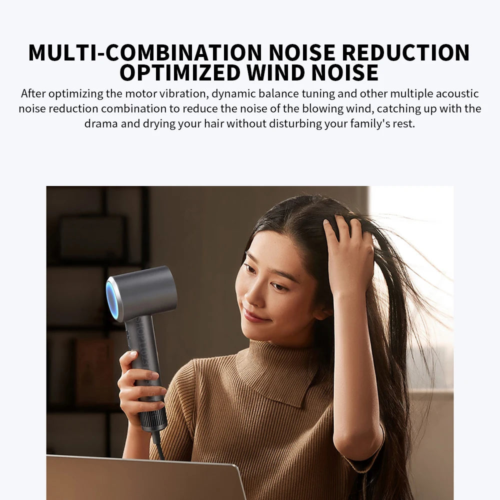 New MIJIA H501 High Speed Anion Hair Dryers Wind Speed 62m/s 1600W 110000 Rpm Professional Hair Care Quick Drye Negative Ion