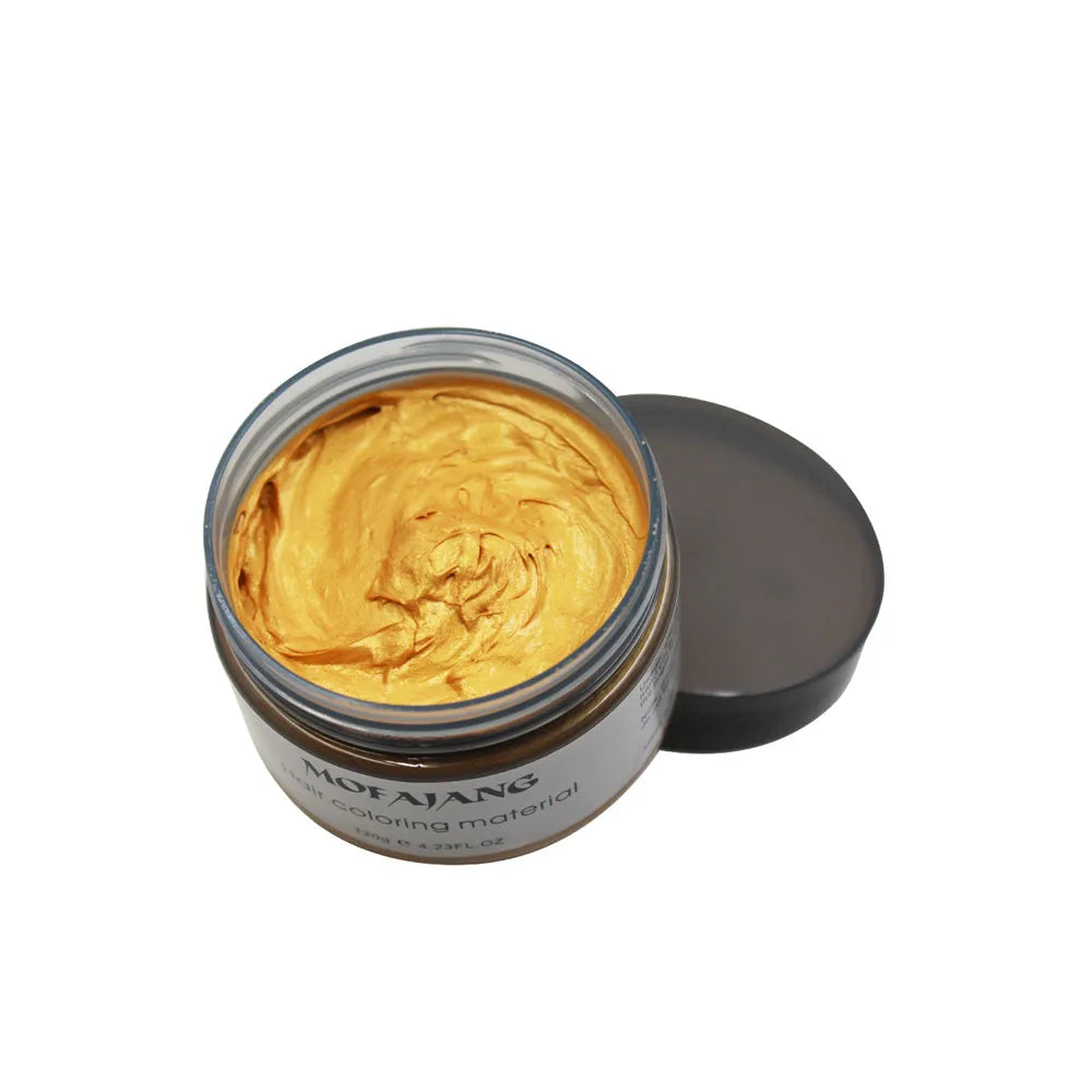 Mofajang Color Hair Wax Dye Styling Pomade Silver Grandma Grey Disposable Natural  Strong Gel Cream   for Women Men