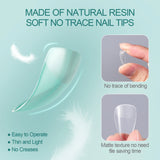 Nailpop Soft Gel Tips For Nails Acrylic Material Half Almond Artificial Nail Capsule Accessories Tool Art Salon 120pcs/box