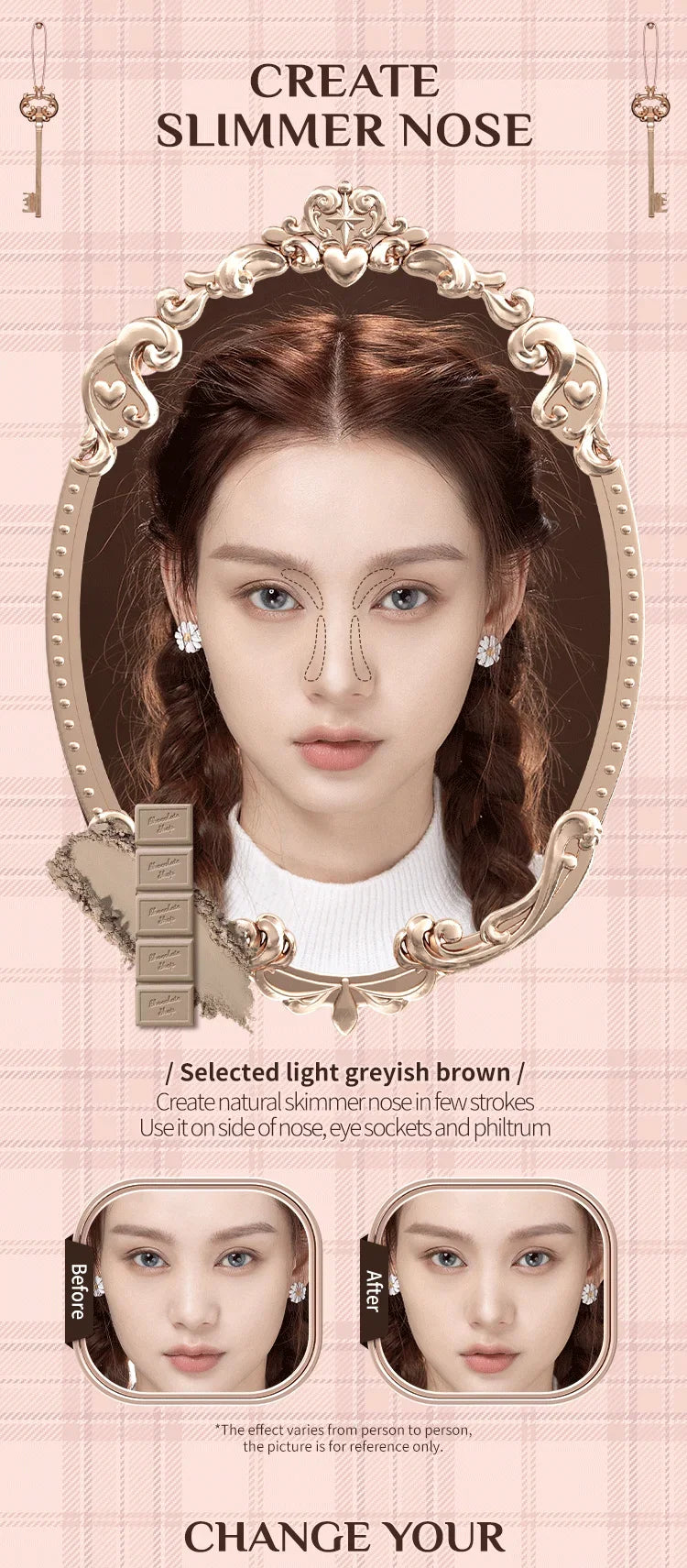 Flower Knows Chocolate Wonder-Shop Highlighter Contour Powder Face Palette For Women Bronzer Illuminator original highend makeup
