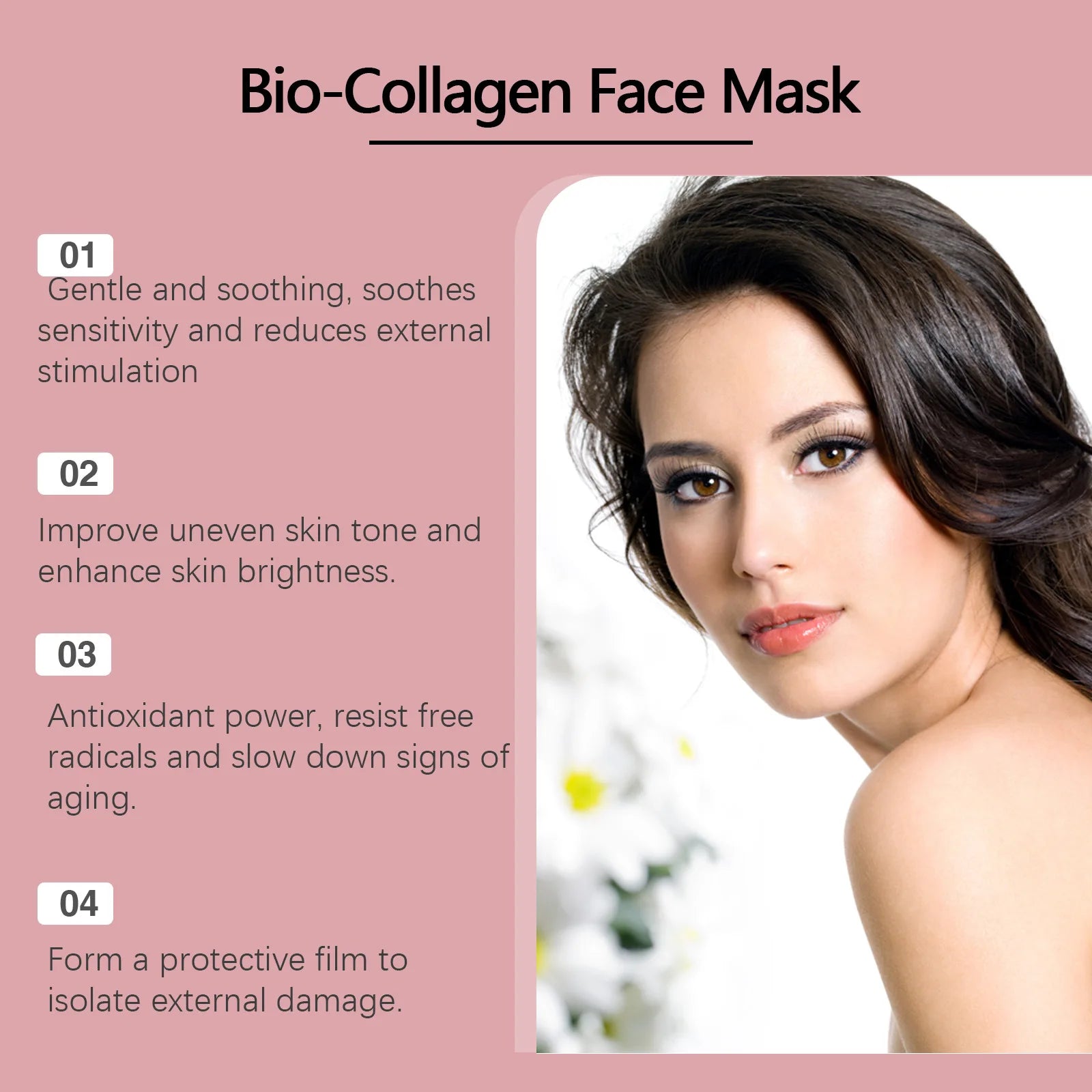 Bio Collagen Face Mask 1/3/ 5/10pcs, Deep Hydrating, Pore Minimizing, Moisturizing Overnight Mask for All Skin Types ﻿