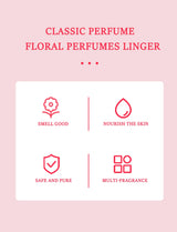 4pcs Women's Perfume Fragrance Set Box, Alcohol Free Body Spray, Lasting Fragrance and Fresh Fragrance, An Ideal Gift for Girls
