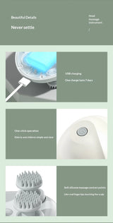 Deep Scalp Massager Head Cleaning Massager Also Suitable for Pets Electric Massage Tool Washable and Portable