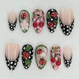 24 false nail pieces shipped randomly, Instagram-style false nails, wearable full-coverage almond-shaped press-on nails.