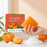 Persimmon Soap Bar for Body Odor Removal, Handmade Persimmon Green Tea Soap for Face and Body Wash Gentle Deodorant Bar
