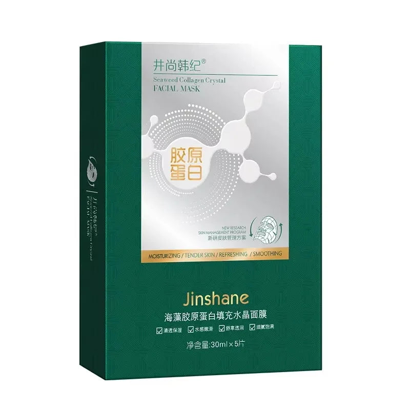 5pcs*30ml Hot Sale Seaweed Collagen Filling Crystal Mask Replenishing Fruit Jelly Skin Transparent Mask Skin Care Masque