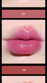 Lipstick Red Brown Lipstick Waterproof Moisturizing Mirror Lipstick Lip Gloss Natural Long-Lasting Makeup Valentine's Day Gift