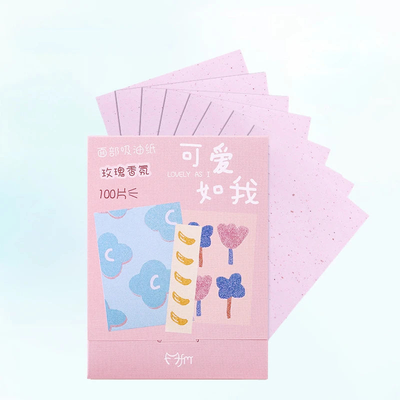 100pcs/set Portable Facial Oil Blotting Paper Matte Face Wipes Oil Control Face Cleaning Oil-absorbing Makeup Tools Accessories